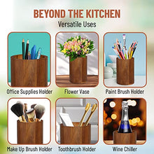 Load image into Gallery viewer, Acacia wood Utensil Holder
