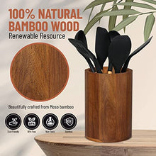Load image into Gallery viewer, Acacia wood Utensil Holder