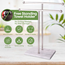 Load image into Gallery viewer, Marble Hand Towel Holder Double Rod