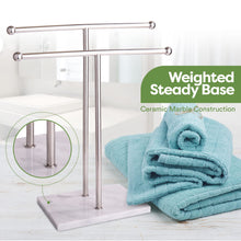 Load image into Gallery viewer, Marble Hand Towel Holder Double Rod