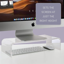 Load image into Gallery viewer, Acrylic Monitor & Keyboard Stand