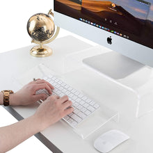 Load image into Gallery viewer, Acrylic Monitor & Keyboard Stand
