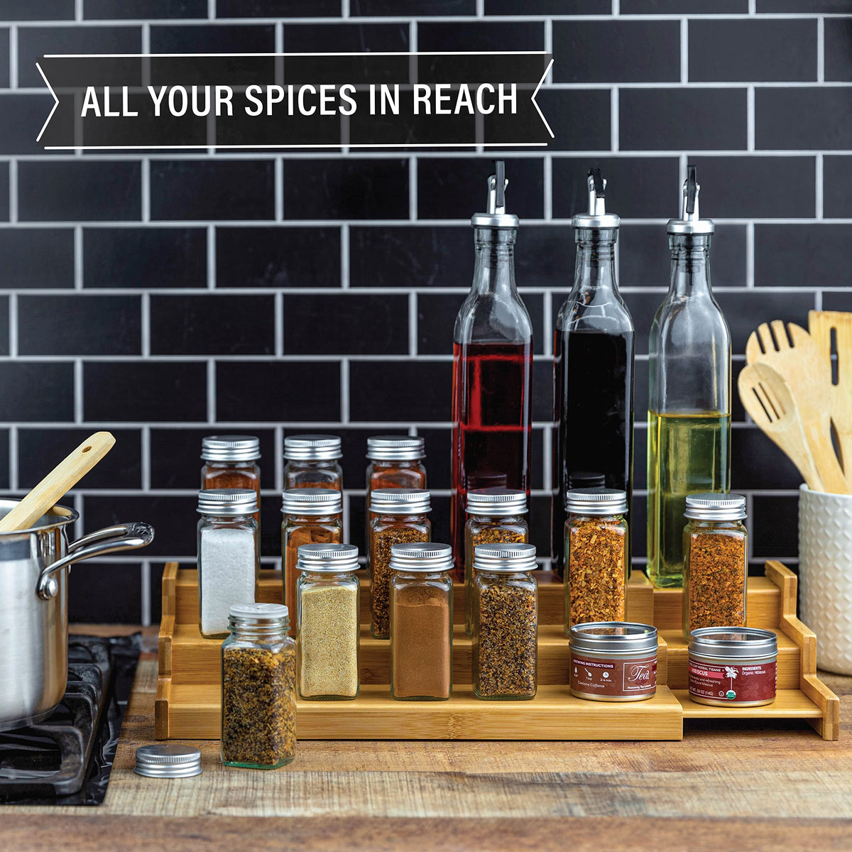 Expandable 3-Tier Spice Rack – Homeries