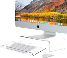 Load image into Gallery viewer, Acrylic Monitor & Keyboard Stand