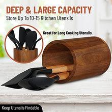 Load image into Gallery viewer, Acacia wood Utensil Holder