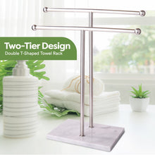 Load image into Gallery viewer, Marble Hand Towel Holder Double Rod