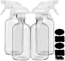 Load image into Gallery viewer, Amber Glass Spray Bottles For Cleaning Solutions (4 Pack) - 16 Ounce