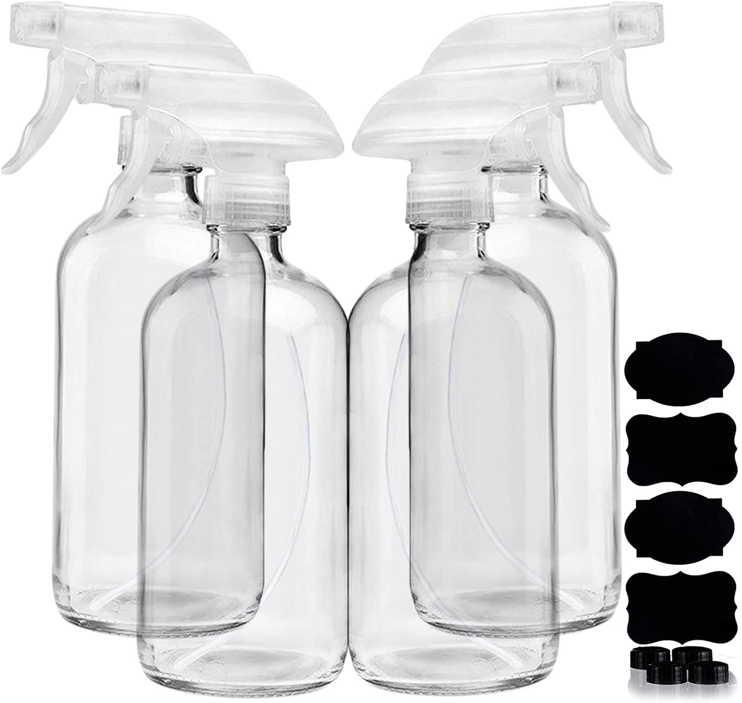 Amber Glass Spray Bottles For Cleaning Solutions (4 Pack) - 16 Ounce –  Homeries