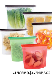 WOHOME Reusable Silicone Food Storage Bags