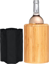 Load image into Gallery viewer, Bamboo Wine chiller with Sleeve