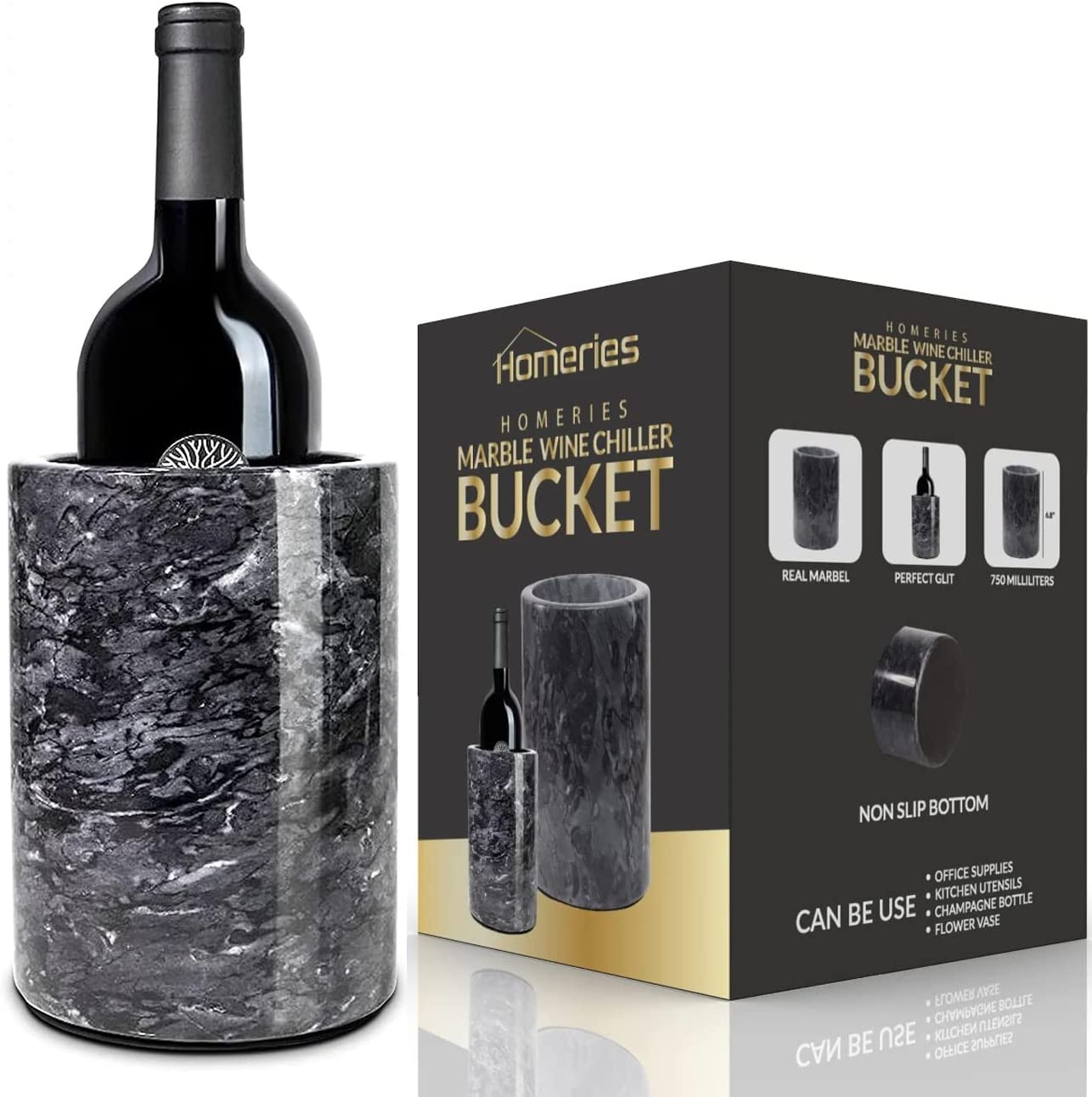 Stoned - burgundy marble bottle cooler - Ir.ma