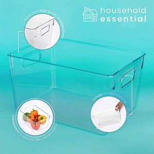 Homeries Pantry Organizer And Storage bins, Clear Cabinet Organizers And Storage for Kitchen, Pantry, Cabinets, Countertops, for Storing Packets, Spices, Sauce, Snacks, Cans,
