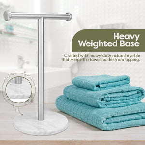 Marble Hand Towel Holder Double Rod