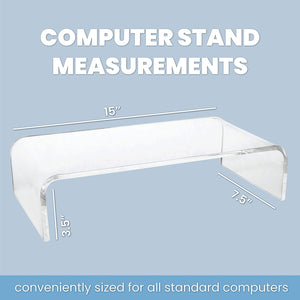 Acrylic Monitor & Keyboard Stand