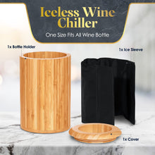 Load image into Gallery viewer, Bamboo Wine chiller with Sleeve