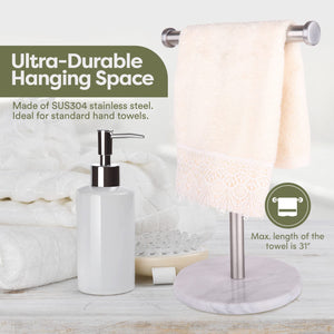 Marble Hand Towel Holder Double Rod
