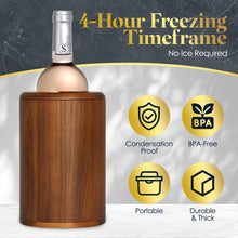Load image into Gallery viewer, Acacia wood Wine chiller with Sleeve