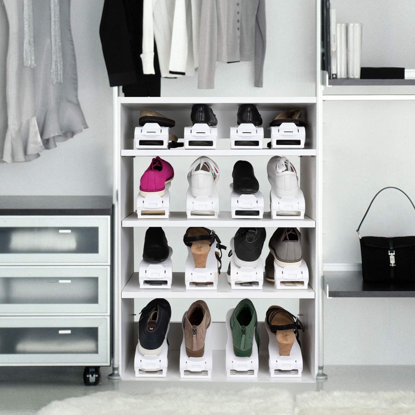 Adjustable Shoe Rack Household Organizer Storage Shoes Save Space