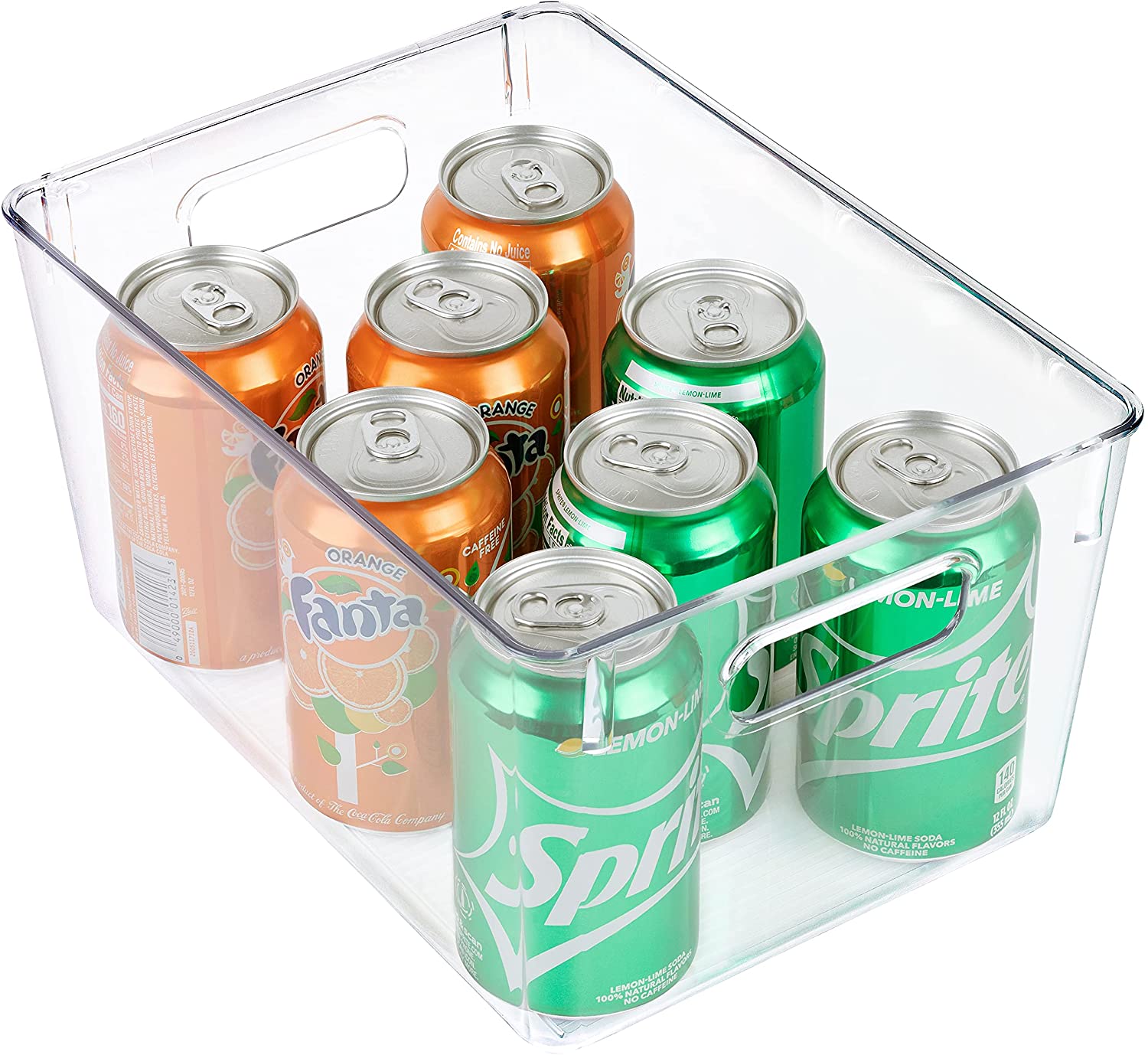 Fridge Organizer Bins Can Drink Dispenser Holder Refrigerator Freezer  Kitchen Cabinets Clear Plastic Food Pantry Storage Rack
