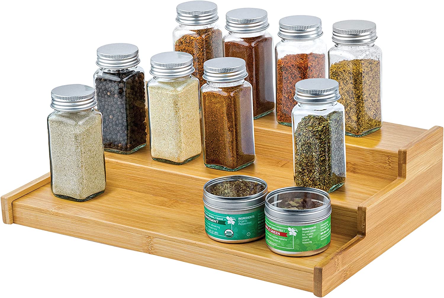 Bellemain 3-Tier Spice Rack, Bamboo Spice Rack Organizer for Cabinet, Spice  Shelf Riser, Seasoning Organizer, Can Rack, Canned Food Organizer for  Pantry