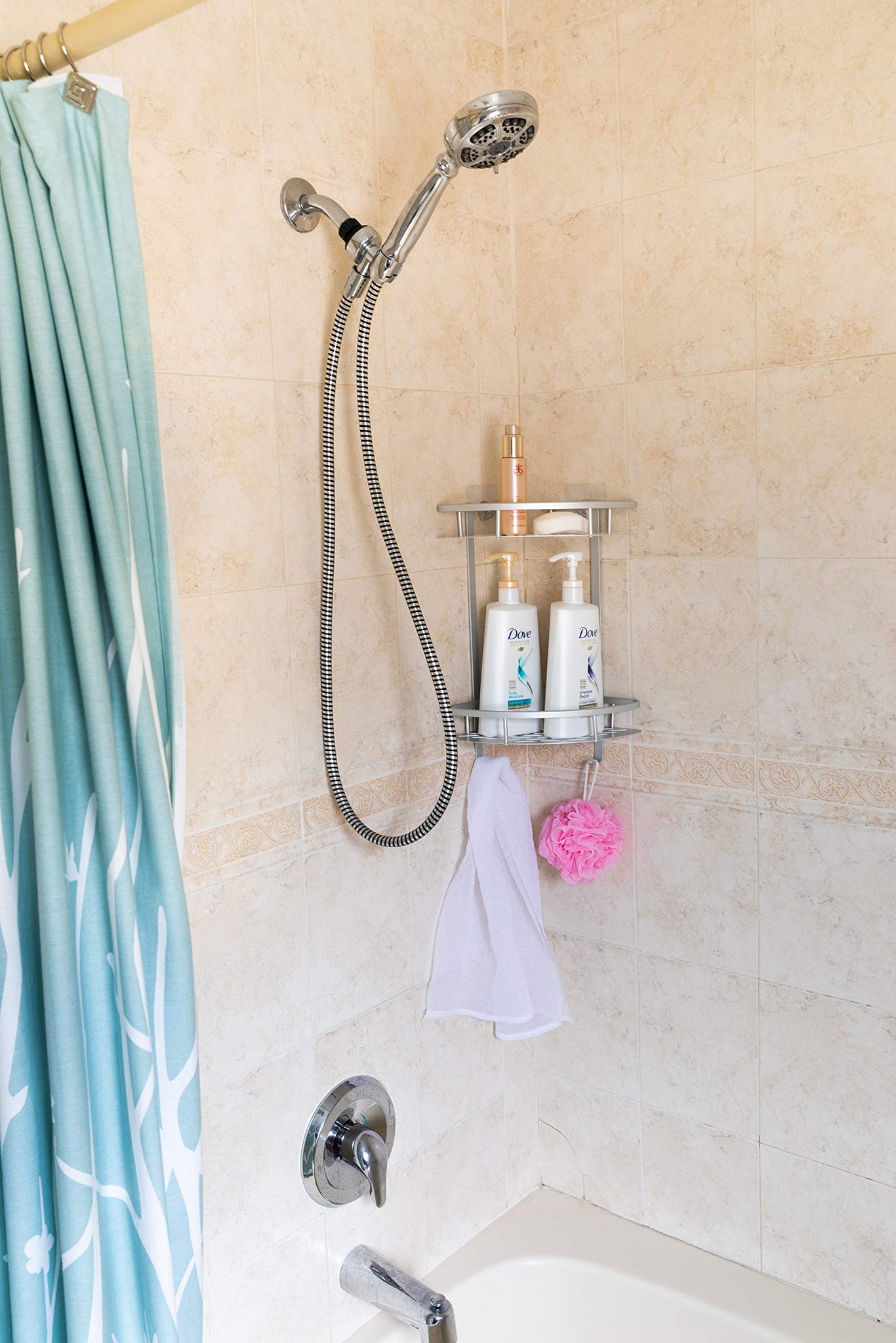 4 Layers Bath Bathroom Shower Caddy Corner Soap Shampoo Holder Storage Rack  new