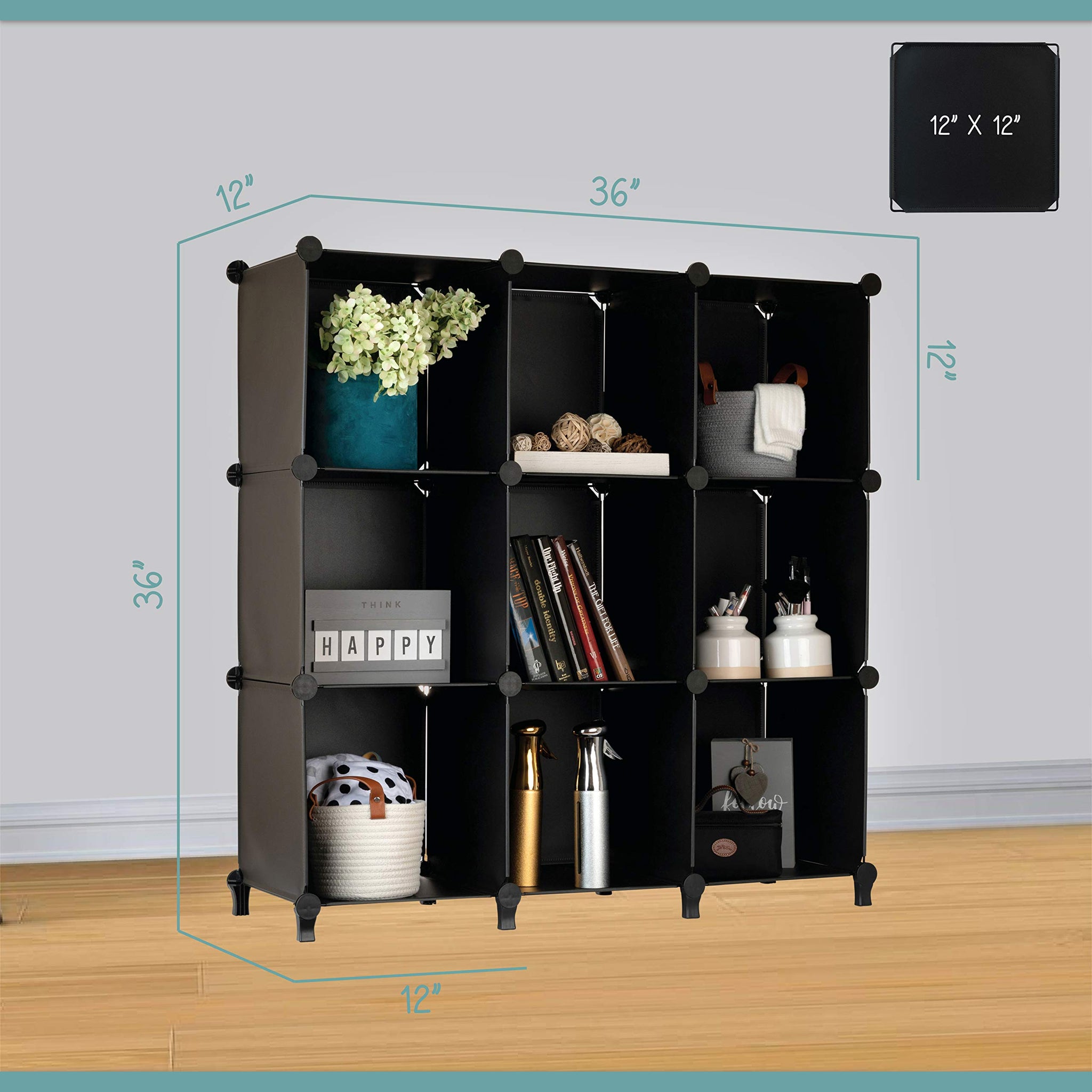 Homeries Cube Storage System – Modular DIY -Cube Plastic Closet Organi