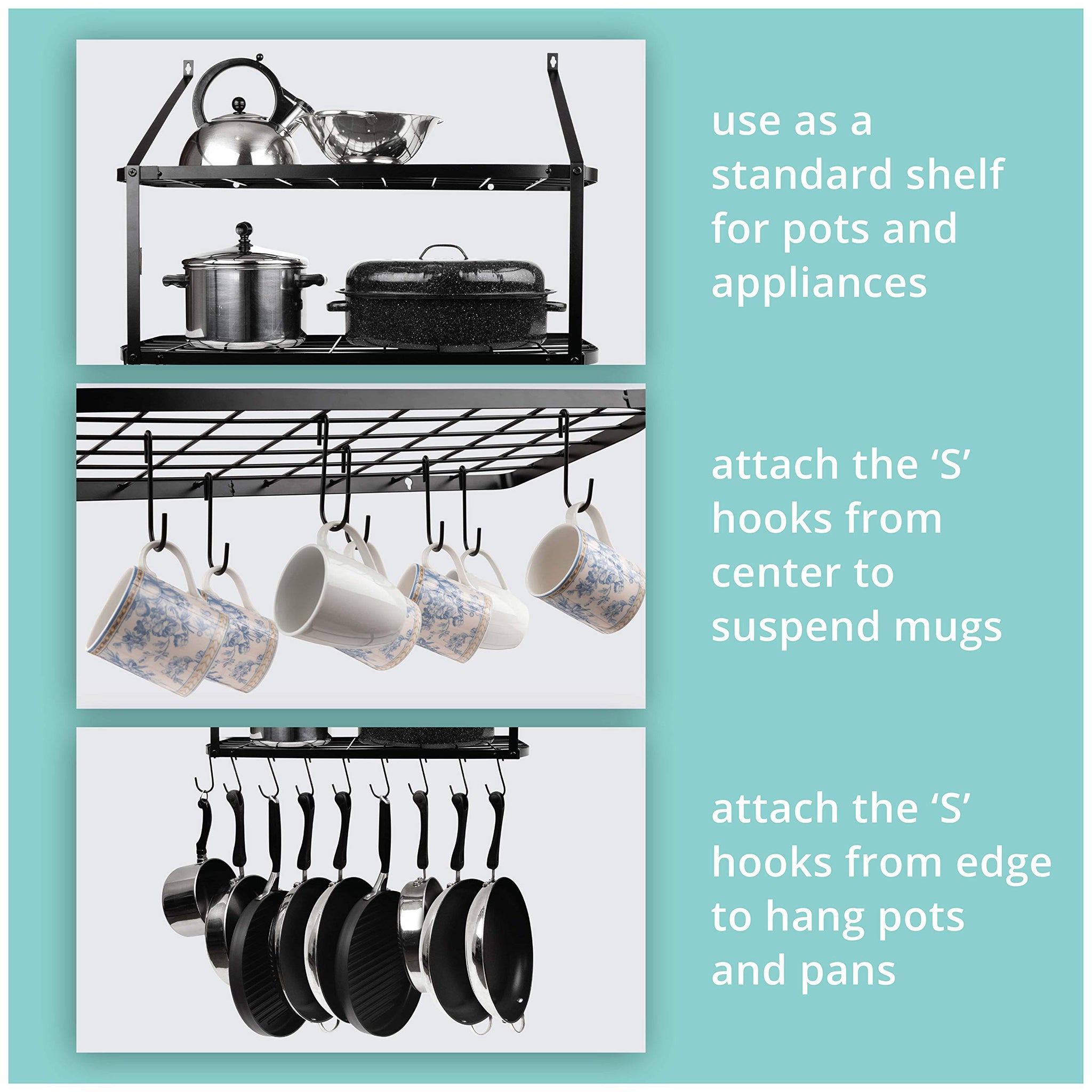 Maximize Your Kitchen Storage With This Pot Rack Organizer For