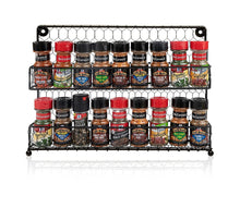 Load image into Gallery viewer, Homeries 2 Tier Wall Spice Rack For Kitchens | Stylish Wall Mounted Spices And Seasonings Storage Rack | Organize Your Home,