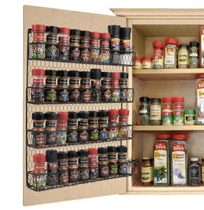 Homeries 2 Tier Wall Spice Rack For Kitchens | Stylish Wall Mounted Spices And Seasonings Storage Rack | Organize Your Home,