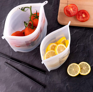 New Reusable Vacuum Silicone Food Bag Sealer Milk Fruit Meat Storage Bags  Fridge Food Storage Containers Refrigerator Bag
