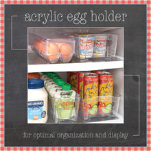 Load image into Gallery viewer, Homeries Stackable Egg Tray Holder (Holds 12 Eggs) for Refrigerator &amp; Kitchen - Dozen Eggs Storage Container &amp; Organizer with Lid – Protects &amp; Keeps Fresh - Portable Plastic Egg Carrier.